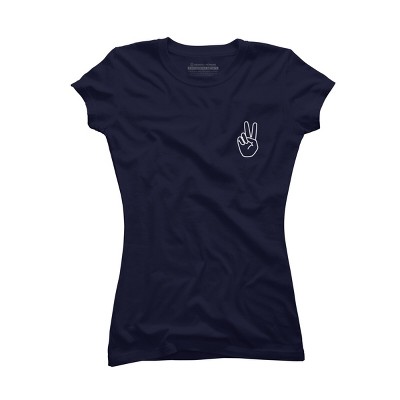 Junior's Design By Humans peace By desiredesign T-Shirt
