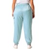 Agnes Orinda Women's Plus Size Satin Elastic Waist Athleisure Ankle Length Casual Jogger Pants - 4 of 4