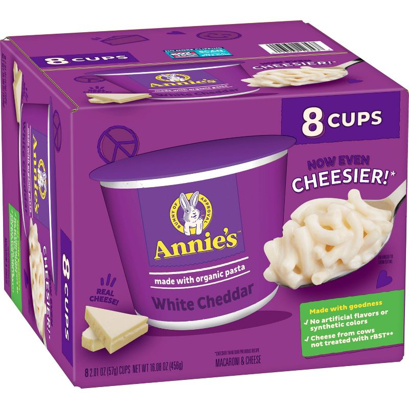 Annie's White Cheddar Microwavable Macaroni & Cheese Cup, 3 of 11