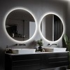 24 in. W x 24 in. H LED Rectangular Frameless Wall Mirror in Silver - 2 of 4