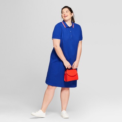 blue t shirt dress plus size