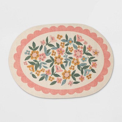 5'x7' Ditzy Floral Oval Kids' Rug - Pillowfort™