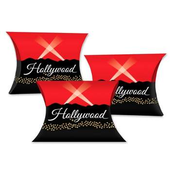 Big Dot of Happiness Red Carpet Hollywood - Favor Gift Boxes - Movie Night Party Petite Pillow Boxes - Set of 20