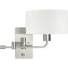 Progress Lighting Carrick 1-Light Wall Sconce, Brushed Nickel, Summer Linen Shade - 4 of 4