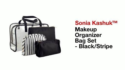 Sonia Kashuk™ Makeup Organizer Bag Set - Black/stripe : Target