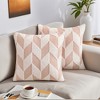 REGALWOVEN Soft Snowflake Fleece Geometric Throw Pillow Covers for Couch Sofa Living Room 2 Pcs - 2 of 4