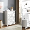RISOKEYS 5 Drawer Farmhouse Dresser,Nightstand Chest of Drawer,Wood Storage Chest of Drawers Storage Cabinet for Living Room,Hallway,Entryway - 2 of 4