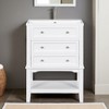 24" Bathroom Vanity with Sink for Enhanced Comfort, Solid Wood Storage Cabinet with Drawer and Open Shelf - Leovsnove - 2 of 4