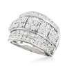 Ross-Simons 2.00 ct. t.w. Round and Baguette Diamond Multi-Row Ring in 14kt White Gold - 4 of 4