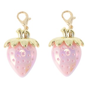 Unique Bargains Plated Strawberry Shoelace Charms 1 Pair - 1 of 4
