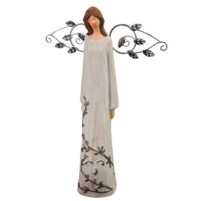 12" Nature's Promise, Angel and Vine Ceramic Statuary