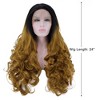 Unique Bargains Women Long Body Wave Lace Front Wigs 24" 1PC - 2 of 4