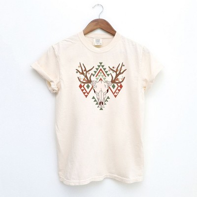 Simply Sage Market Women's Christmas Bull Short Sleeve Garment Dyed Graphic Tee