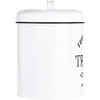 Amici Pet Dog Kiss Food Canister, X-Large with 140oz Capacity, Airtight Seal, Removable Lid, Metal Handle, and White Dog Kiss Design - 2 of 4