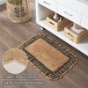 Burlap Natural w/ Black Check Bathmat 20x30 VHC Brands - 2 of 3
