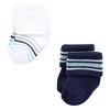 Luvable Friends Baby Boys Newborn and Baby Terry Socks, Mint Navy Stripes 12-Pack - 3 of 4
