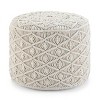 Emile Round Macrame Pouf - WyndenHall - 2 of 4