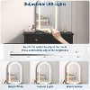 Makeup Vanity Desk with Mirror and Lights, Modern White Vanity Table with 2 Drawers & Adjustable 3-Drawer Cabinet, Wood Dressing Table for Bedroom - 4 of 4