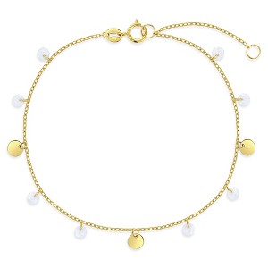 Girls' Coins and CZ Dangle Bracelet 14k Gold -  In Season Jewelry - 1 of 1