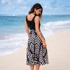 Women's Elegant Chevron Printed Maxi Dress with Tank Top - Cupshe - 4 of 4