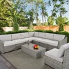 HAPPATIO 10 Piece Patio Conversation Set, Patio Furniture Set with Multiple Configuration Options, Rattan Wicker Outdoor Sectional Sofa. - 3 of 4