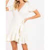 Women's Linen Wrap Mini Dress - LUSH - 4 of 4
