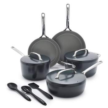 Nutrichef 3.1 Quart Saucepan Pot W/ Lid-non-stick Stylish Kitchen Cookware  W/ Foldable Knob (gray) : Target