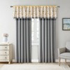 1pc 50"x84" Room Darkening Monroe Embroidered Curtain Panel Yellow - Madison Park: Floral Living Room Curtain, Back Tab - 3 of 4