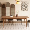 Gaoyangjiaju 62.9 inch Mid Century Modern solid wood tapered leg dining table, walnut color - 2 of 4