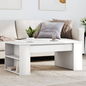vidaXL Coffee Table White 40.2"x21.7"x16.5" Engineered Wood - 1 of 4