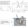 JUJABU Drop-In Stainless Steel Kitchen Sink with Accessories (Pack of 5) -33"x22"x10" - 3 of 4