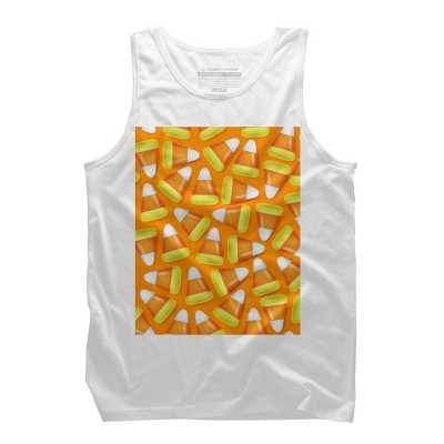 Men's Design By Humans Halloween Candy Corn By NewburyBoutique Tank Top