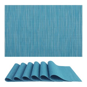 REGALWOVEN PVC Kitchen Dining Table Decor Washable Wipeable Table Mat 6 Pcs - 1 of 4
