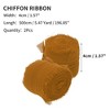 Unique Bargains Ribbon for Crafts Wrapping Christmas Decorative Polyester 196.85"x1.57" 2 Pcs - 2 of 4