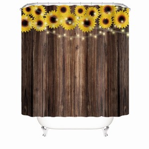 Sunflowers And Lights Shower Curtains for Bathroom Waterproof Fabric Bath Curtain Durable Soft Stylish Bathroom Decor 72x72 Inch - 1 of 1