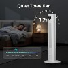 35-inch Bladeless Tower Fan, Portable Quiet Oscillating Fan with Remote, 3 Speeds, 12H Timer, for Bedroom & Office - 4 of 4