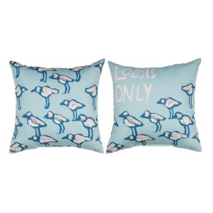 Climaweave Outdoor Pillow Coastal Print - 18" Square by Manual Woodworkers & Weavers - 1 of 3