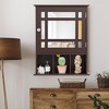 Tangkula Mirrored Medicine Cabinet Bathroom Wall Mounted Storage W/Adjustable Shelf - 4 of 4