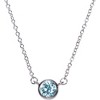 Pavilion Gift Company - Liza Birthstone March Aquamarine - 17"-18.5" Necklace with 0.25" Crystal Pendant made from Austrian Crystals - Necklaces - 4 of 4