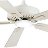 52" Minka Aire Modern Indoor Ceiling Fan with LED Light Remote Control Bone White Etched Glass for Living Room Kitchen Bedroom - 3 of 4
