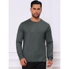 INSPIRE CHIC Men's Classic Solid Color Crew Neck Long Sleeve Soft Knit Pullover Sweater - 4 of 4