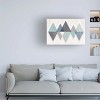 Trademark Fine Art -Michael Mullan 'Mod Triangles Ii Blue' Canvas Art - 2 of 4