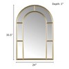 Regina Gold Arched Wall Mirror - Martha Stewart: Lily Pond Collection, Vintage Charm, No Assembly Required - 3 of 4