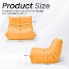 EROMMY Bean Bag Chair Togo Sofa, 28D Memory Foam, Easy Cleaning and Portable, Premium Faux Leather, Lightweight Floor Couch for Living Room, Bedroom - 2 of 4