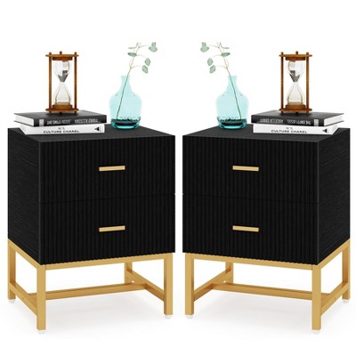 Tribesigns 2 Drawers Night Stands Bedside Table