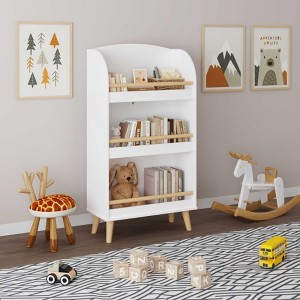 AENKYO 3-Tier Kids Bookshelf - Toddler Bookcase, Children's Book Organizer & Toy Storage Shelf for Bedroom, Playroom - 1 of 4