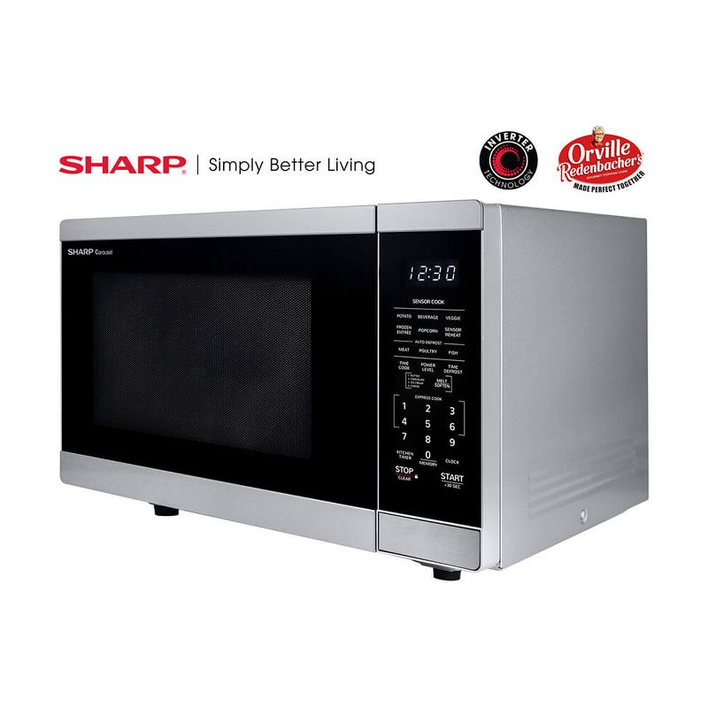Sharp SMC1464HS 1.4 Cu. Ft. Stainless Steel Countertop Microwave, 2 of 5