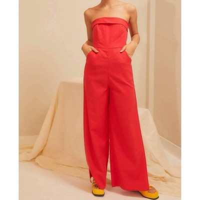 Women's Side Slit Strapless Jumpsuit - Mainstrip