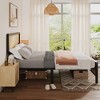 Full Size Platform Bed Frame with Natural Rattan Headboard Footboard, Metal Frame with Under-Bed Storage, Strong Slats Support, No Box Spring Needed - 4 of 4