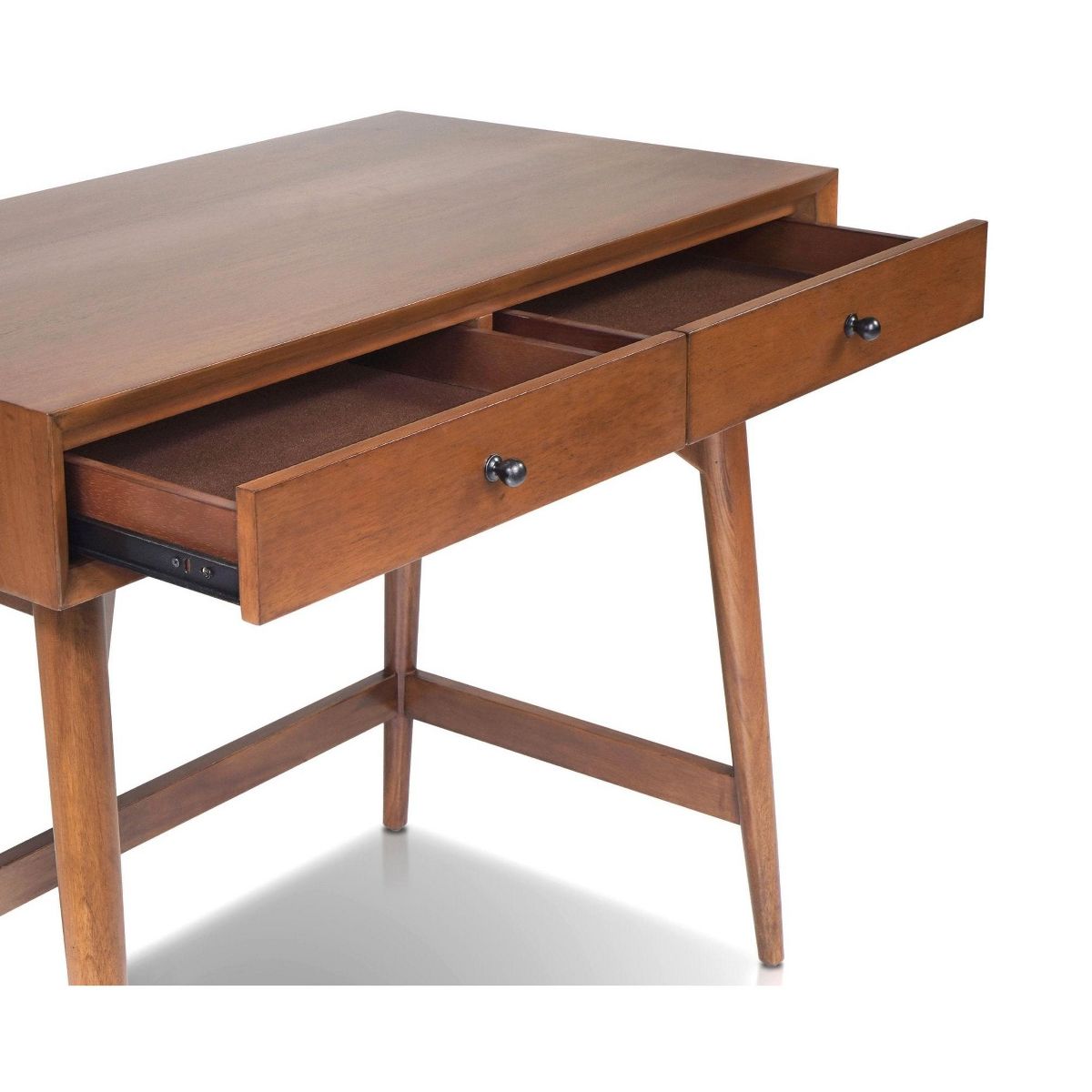 Flynn Mid-Century Mini Desk in Chestnut | Alpine Furniture - thumbnail 4